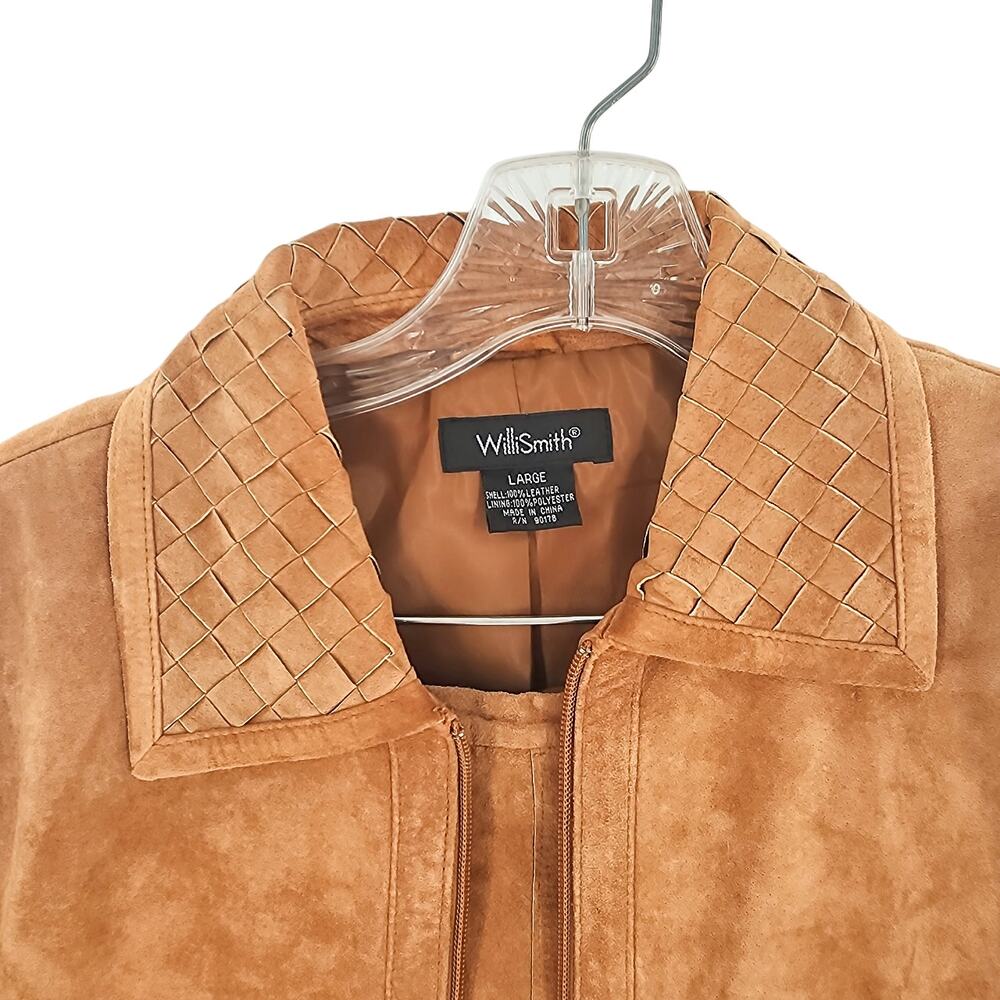 Willi Smith Women's Leather Skirt Jacket Set Western Size Large Tan - Picture 4 of 16